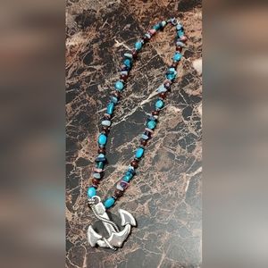 Anchor Beaded Necklace